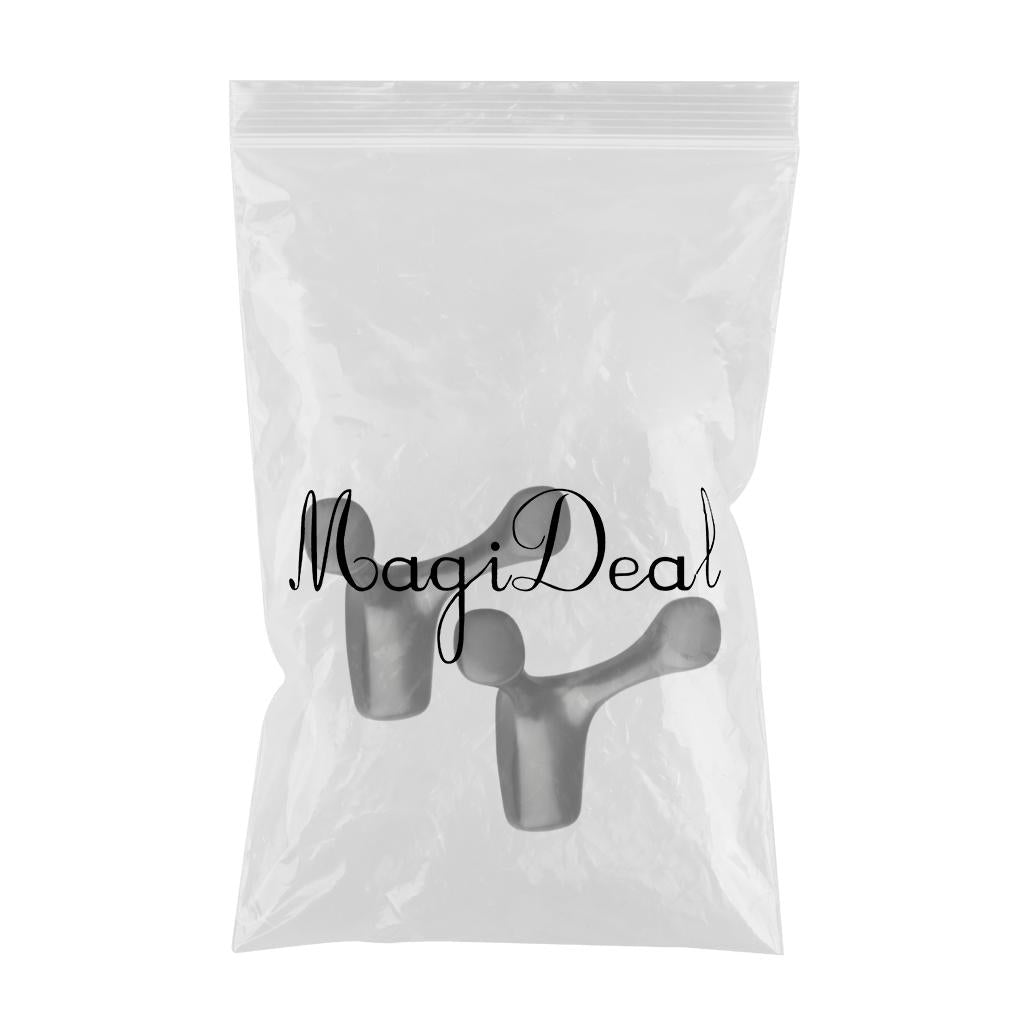 2 Pieces Wall Hooks Heavy Duty Nordic Waterproof for Kitchen Coat Robe Pearl Grey