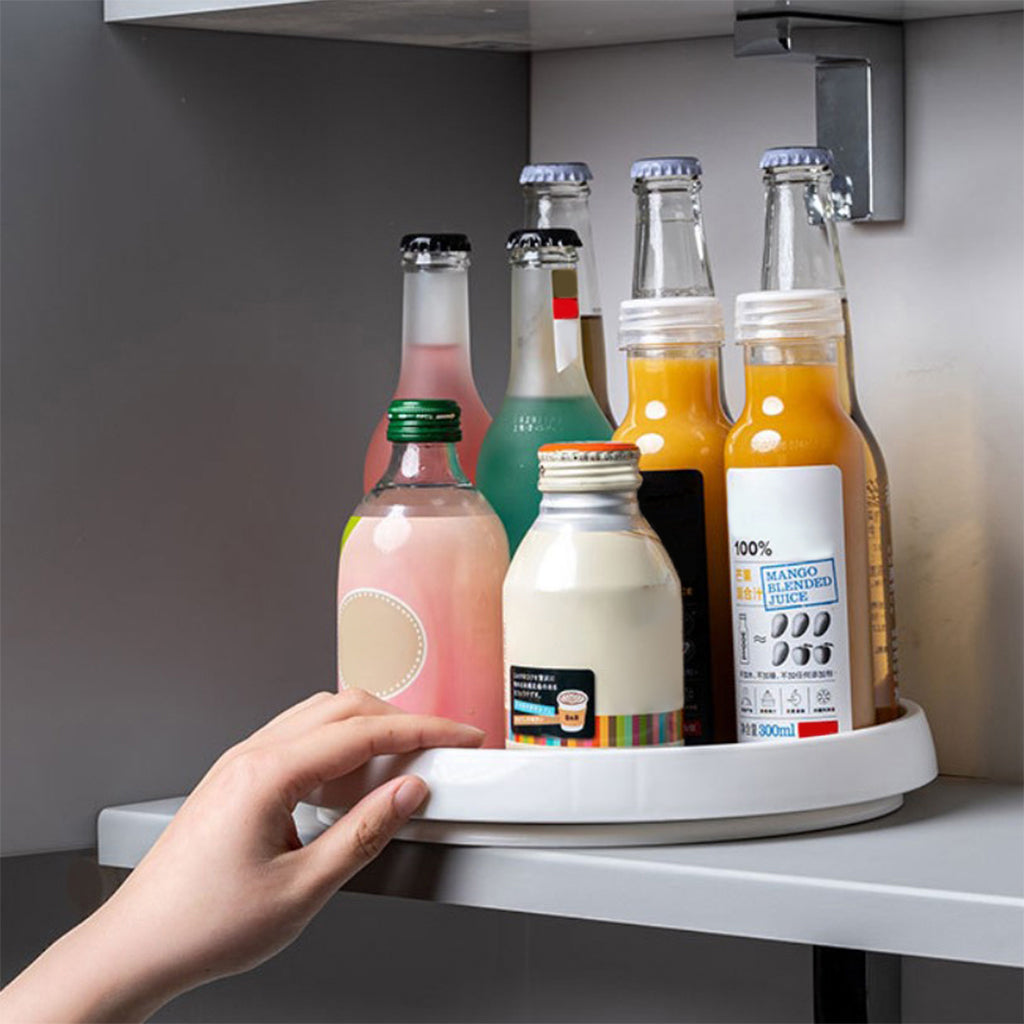 Turntable Lazy Susan Cabinet Organizer Makeup Organizer for Countertop Single Layer S