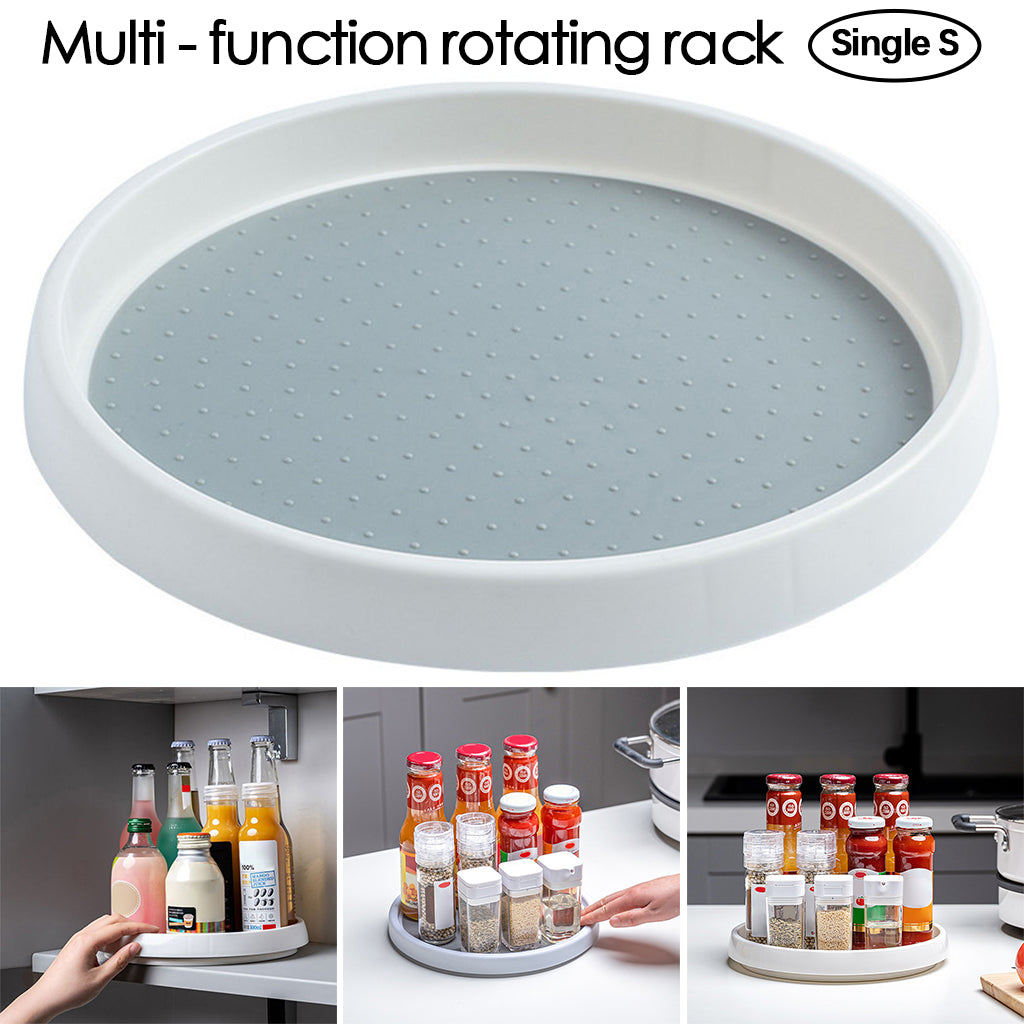 Turntable Lazy Susan Cabinet Organizer Makeup Organizer for Countertop Single Layer S