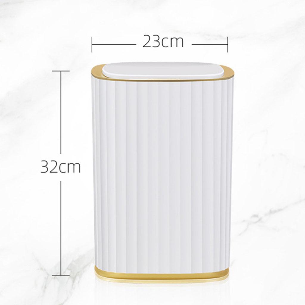 Automatic Trash Can 12L Lock in Odor Garbage Bin for Bathroom Room Bedroom