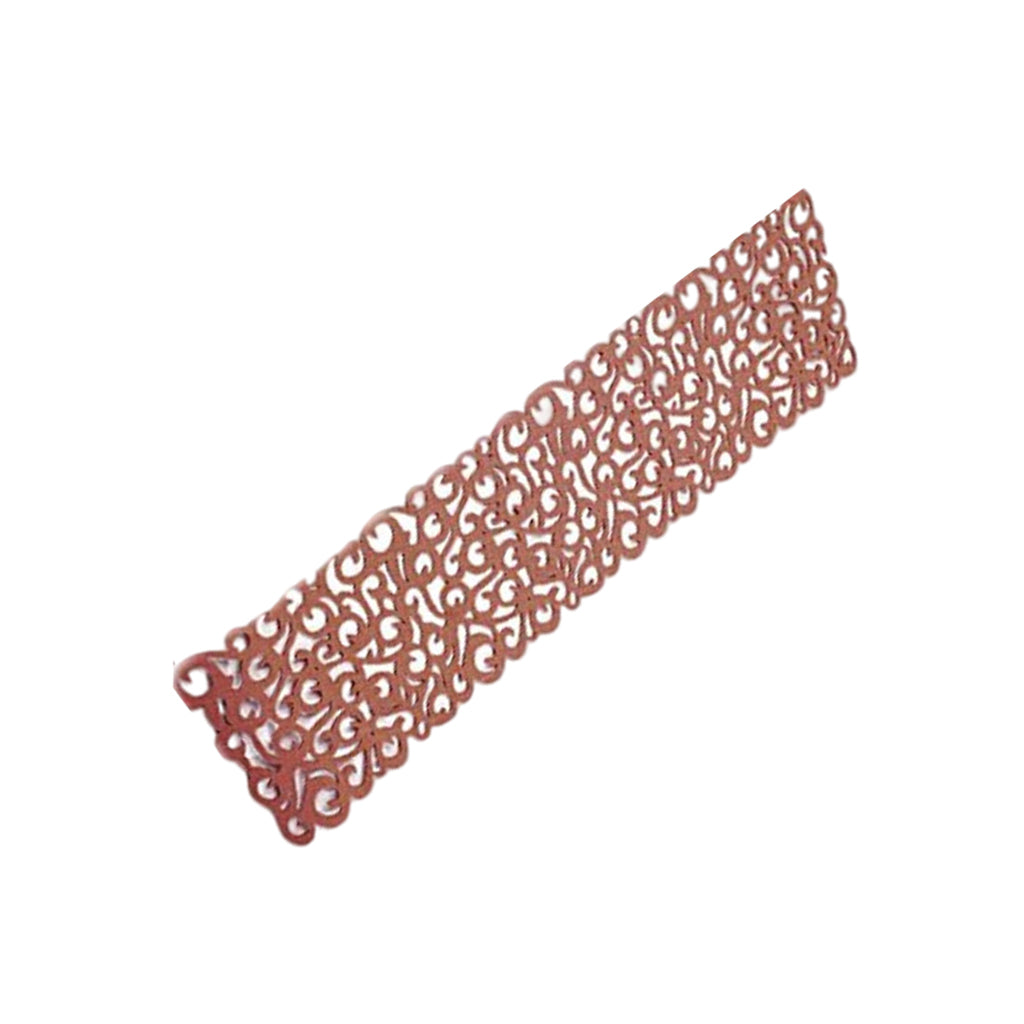 Hollow Placemats Rectangle Felt Decorations for Home Desk Brown