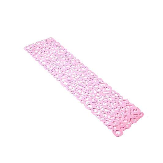 Hollow Placemats Rectangle Felt Decorations for Home Desk Pink