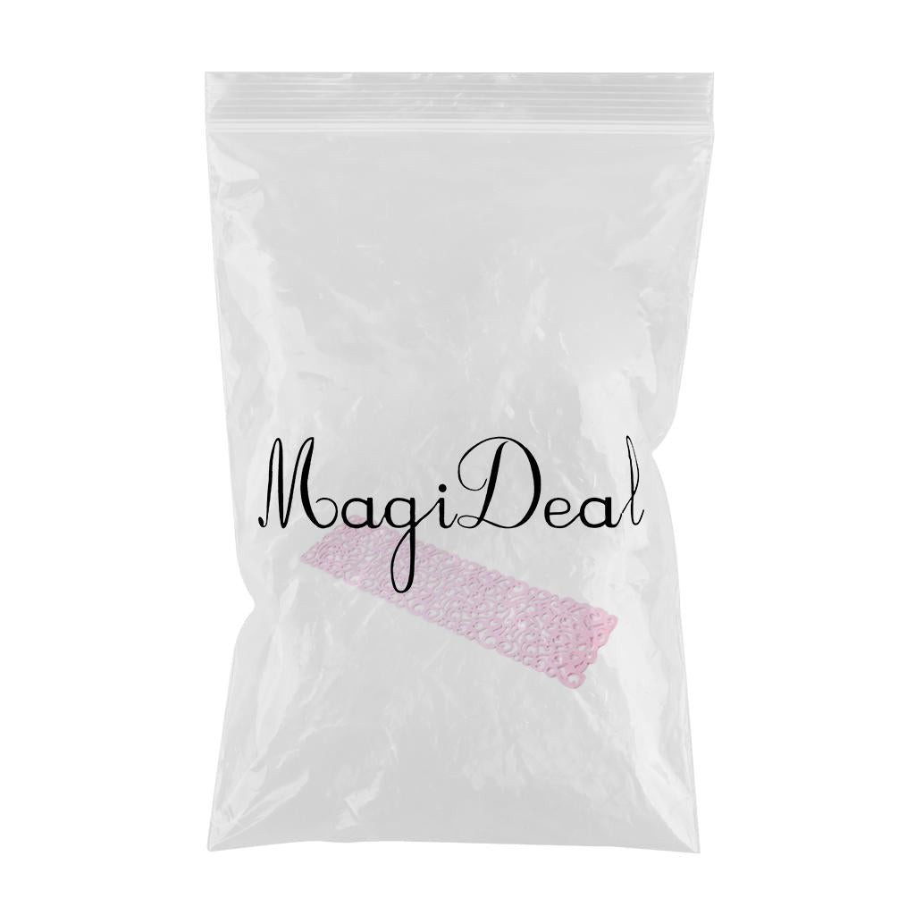 Hollow Placemats Rectangle Felt Decorations for Home Desk Pink