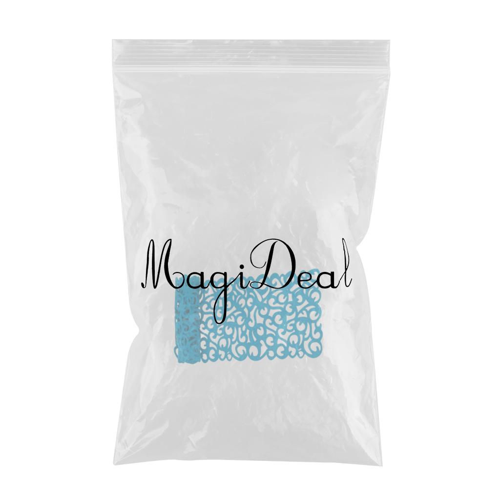 Hollow Placemats Rectangle Felt Decorations for Home Desk Sky blue