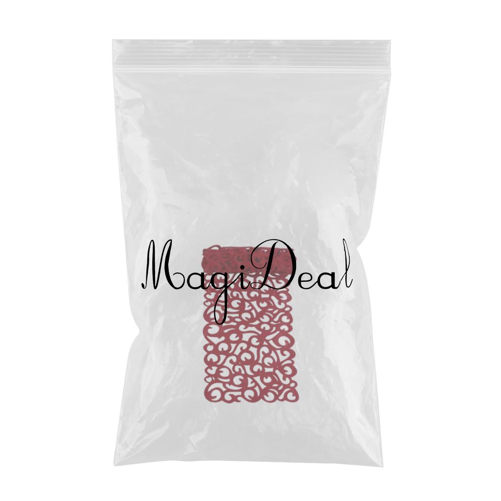 Hollow Placemats Rectangle Felt Decorations for Home Desk Red wine
