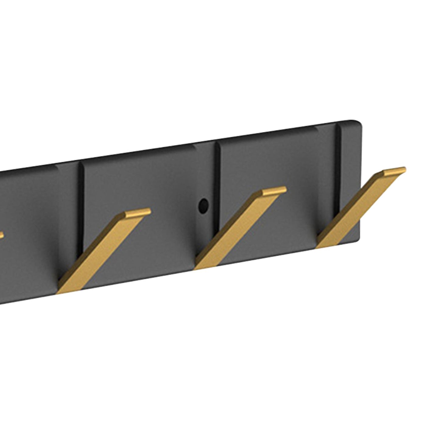 Metal Wall Mounted Coat Rack Foldable Hooks for Home Office Towels Hats black base gold