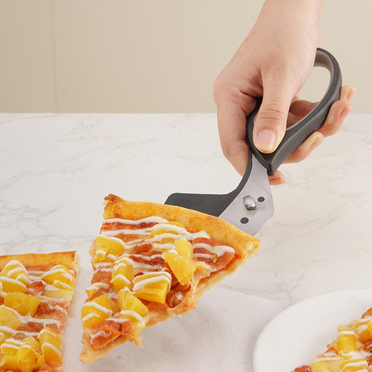 2 in 1 Pizza Shovel Scissors Rust Detachable Blade Anti-Corrosion Durable