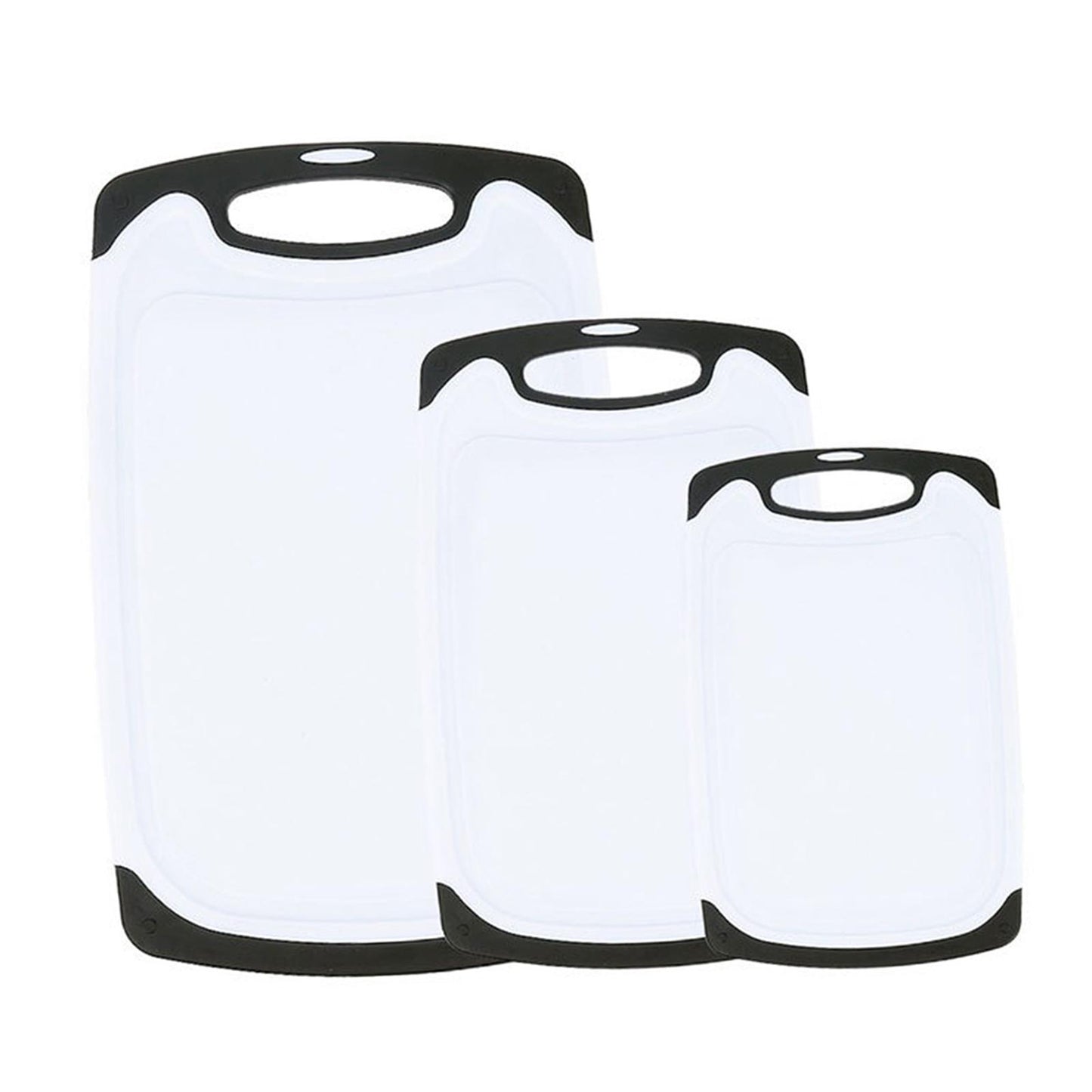 3 Piece Chopping Board Food Grade Plastic convenient Storage for Dining