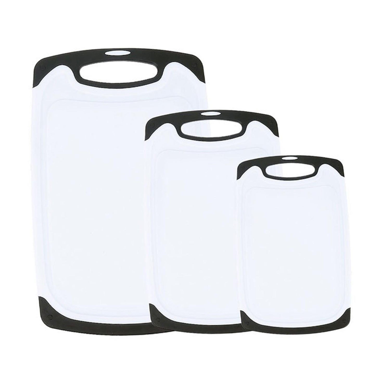 3 Piece Chopping Board Food Grade Plastic convenient Storage for Dining