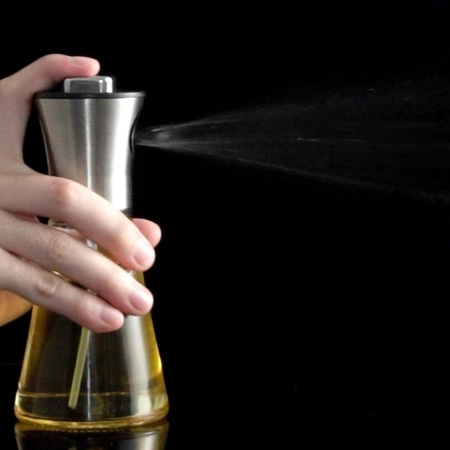 Olive Oil Sprayer Vinegar Gadget Glass Bottle for Barbecue Grilling Cooking 7.5x7.5x15.5cm