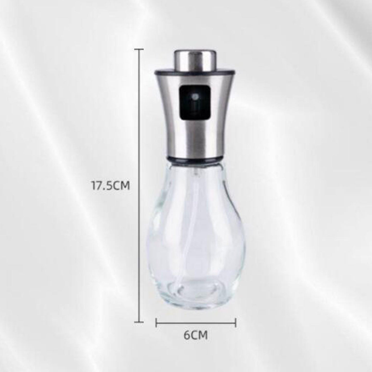 Olive Oil Sprayer Vinegar Gadget Glass Bottle for Barbecue Grilling Cooking 6x6x17.5cm