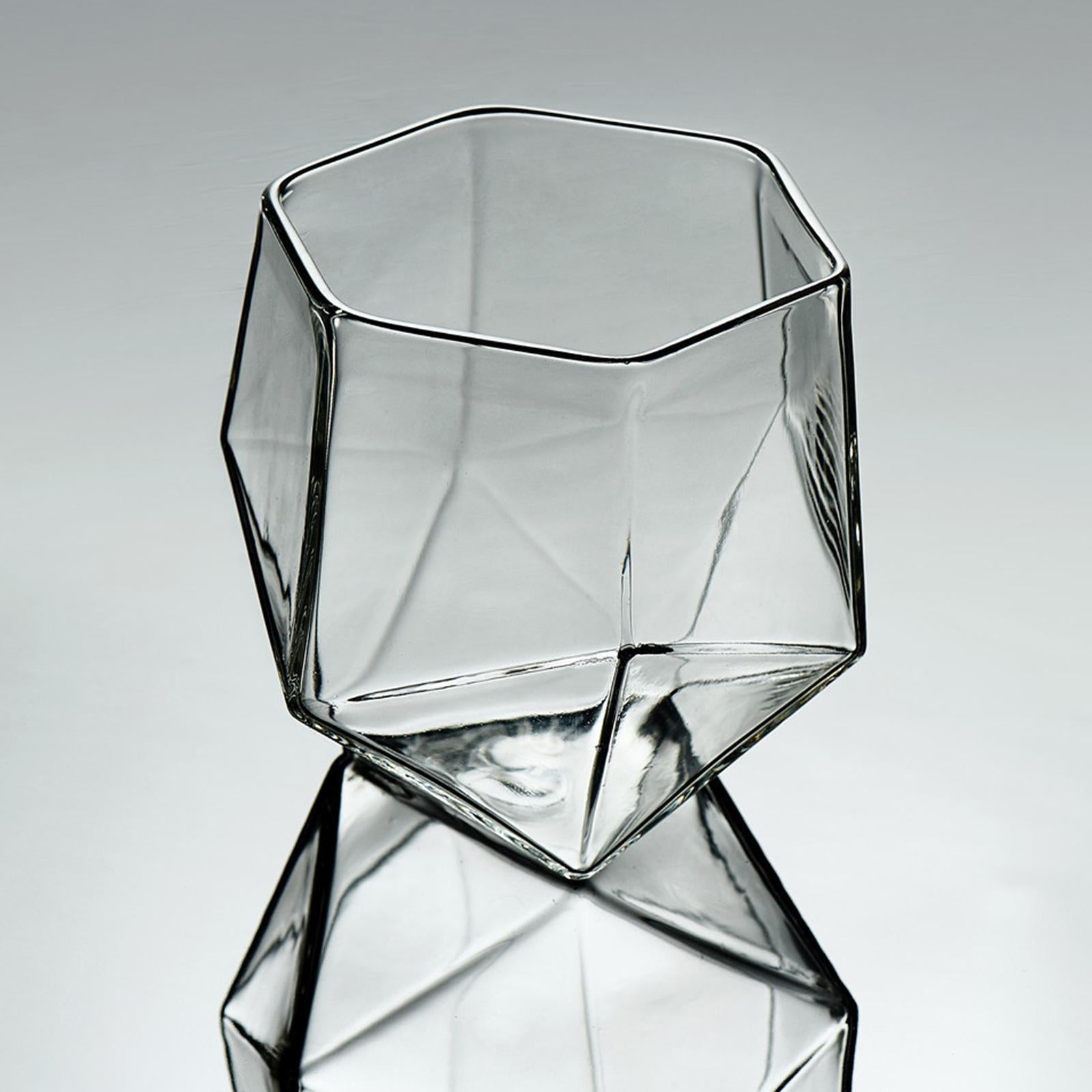Triangle Flip Cup High Borosilicate Geometric Flip Cup for Kitchen Bar