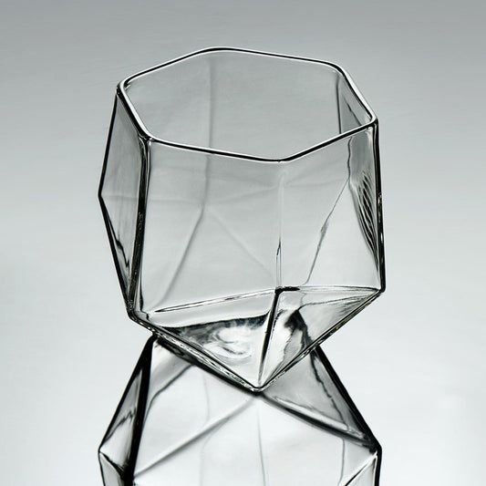 Triangle Flip Cup High Borosilicate Geometric Flip Cup for Kitchen Bar