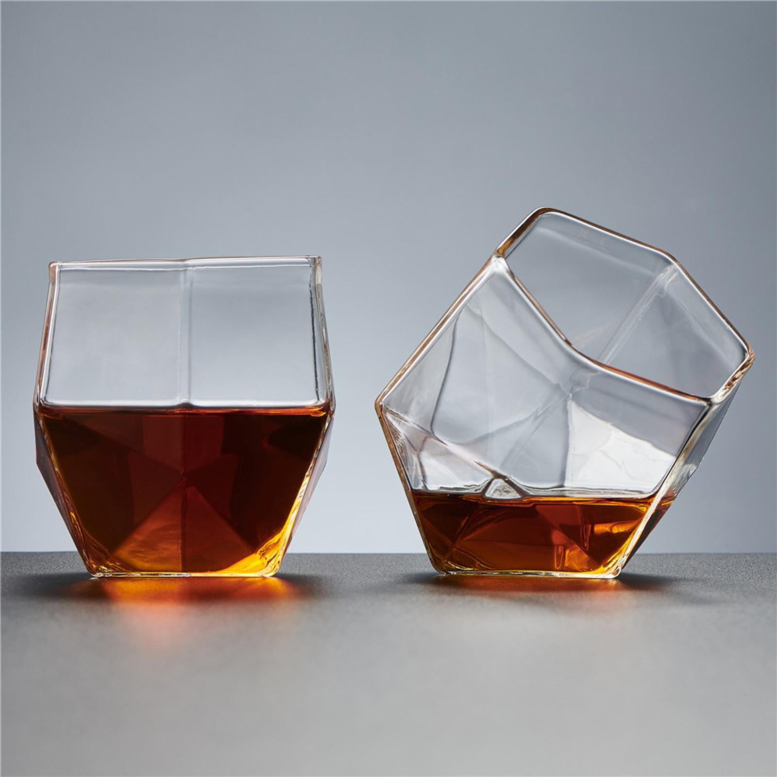 Triangle Flip Cup High Borosilicate Geometric Flip Cup for Kitchen Bar