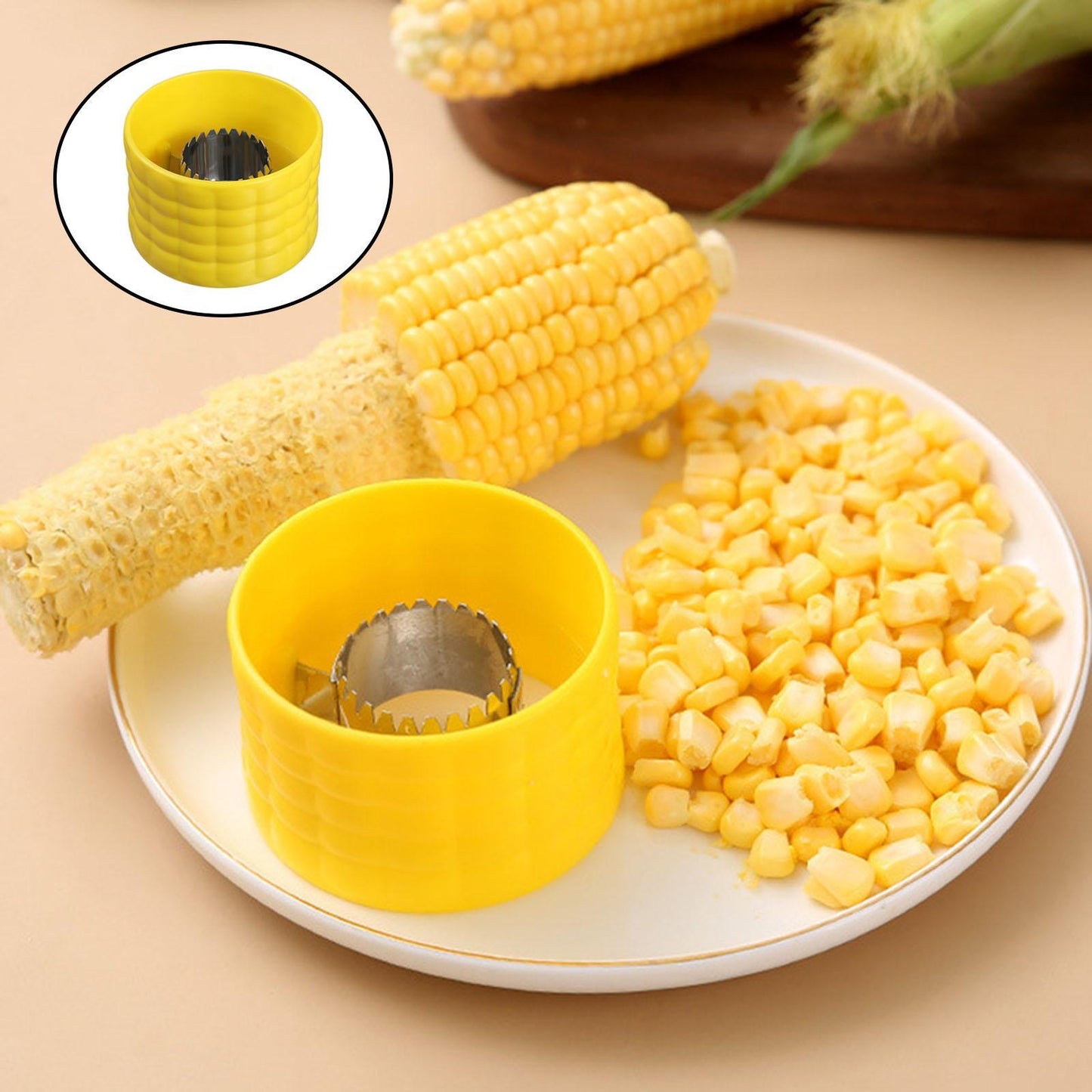 1PC Stainless Steel Corn Stripper Kitchen Gadgets Easy Clean Manual for Home