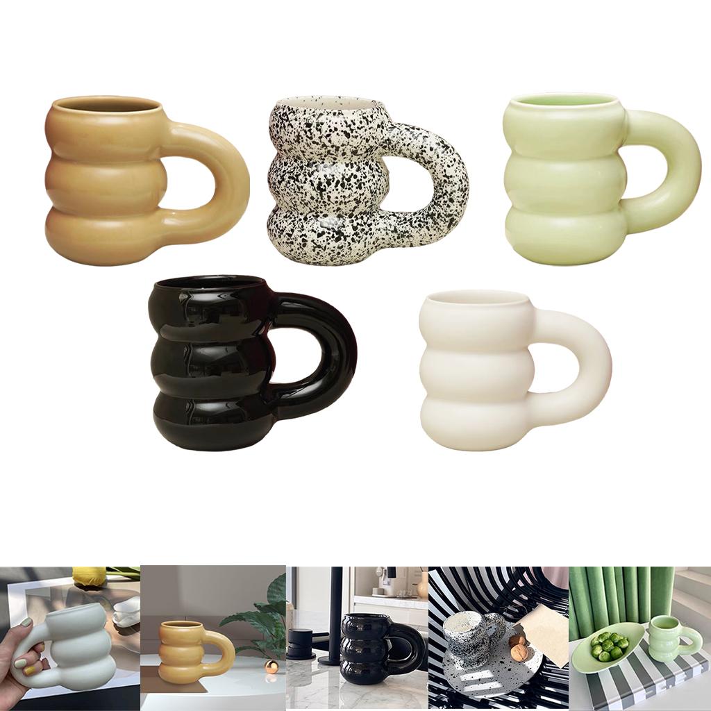 450ml Mug Tire Shaped Juice Mug Drinkware Large Capacity for Home Office Milky white