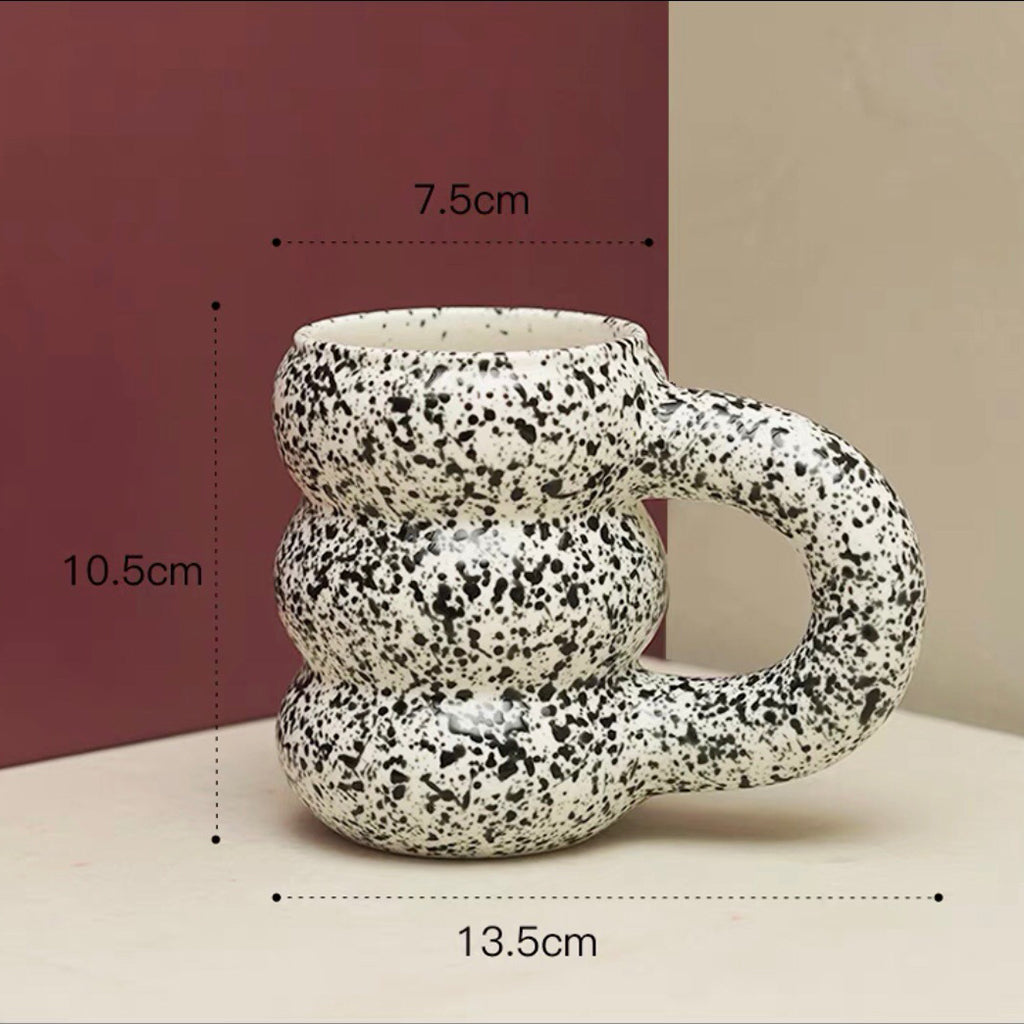 450ml Mug Tire Shaped Juice Mug Drinkware Large Capacity for Home Office Splash ink