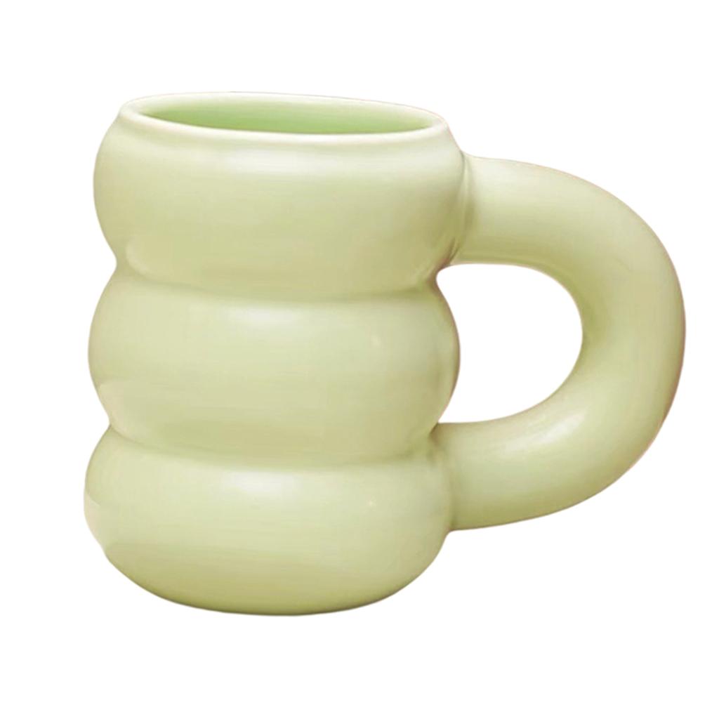450ml Mug Tire Shaped Juice Mug Drinkware Large Capacity for Home Office Light green