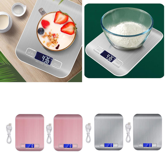 Portable Digital Electronic Kitchen Food Diet Postal Scale  Gold 5kg 1g