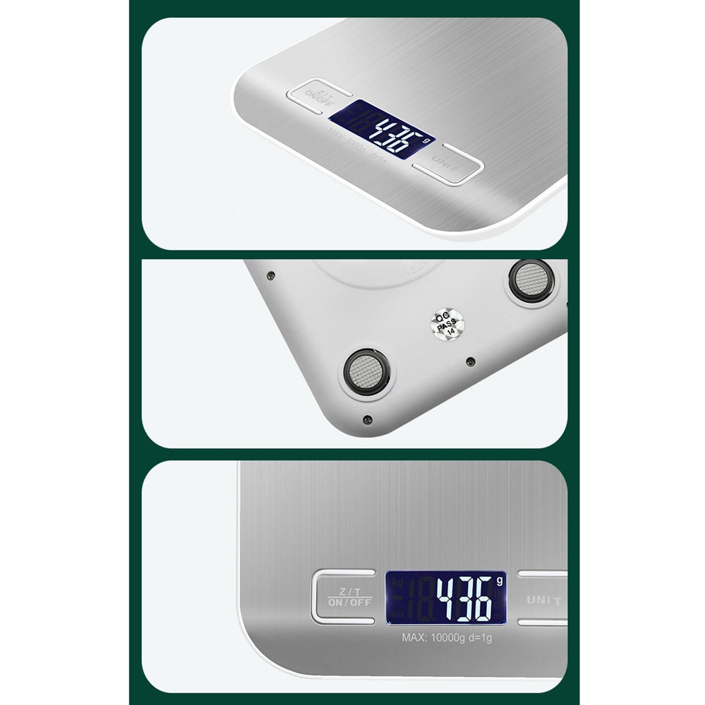 Portable Digital Electronic Kitchen Food Diet Postal Scale  White 5kg 1g