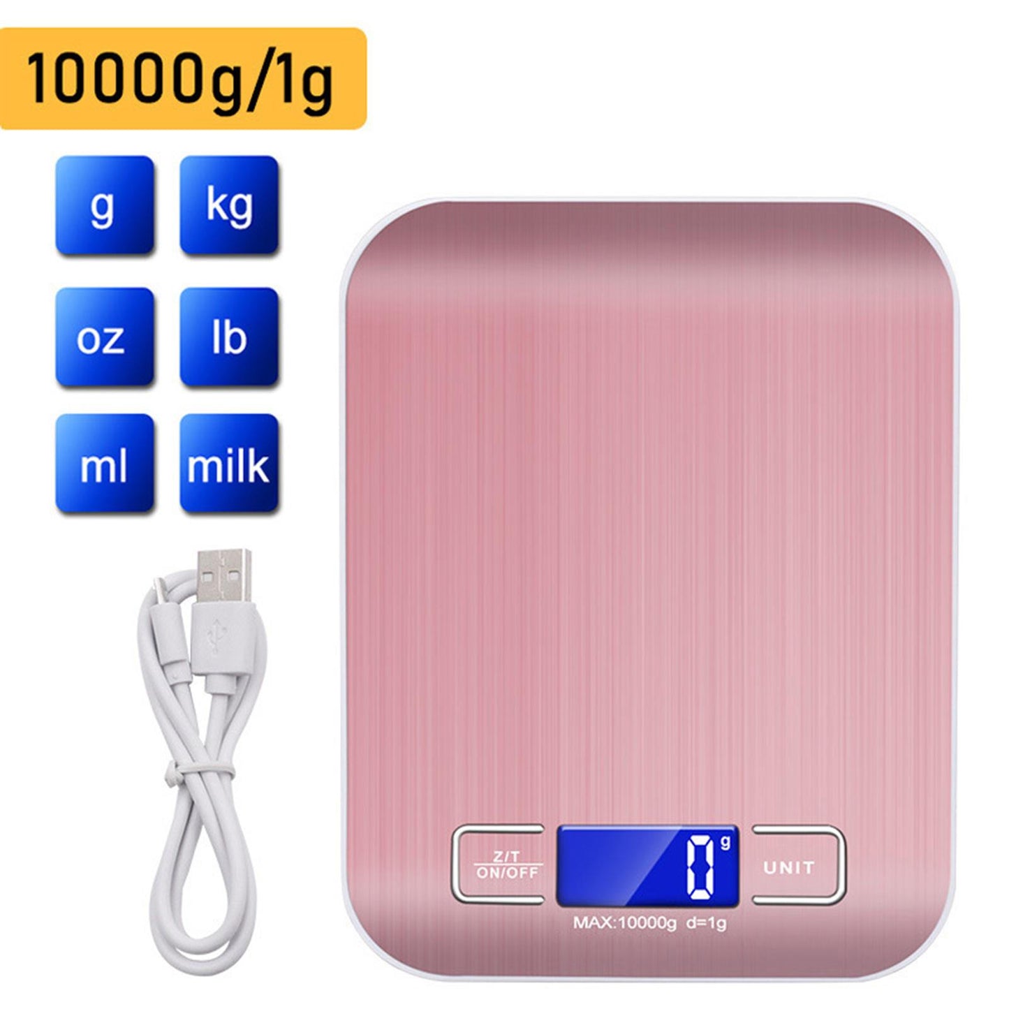 Portable Digital Electronic Kitchen Food Diet Postal Scale  Gold 10kg 1g