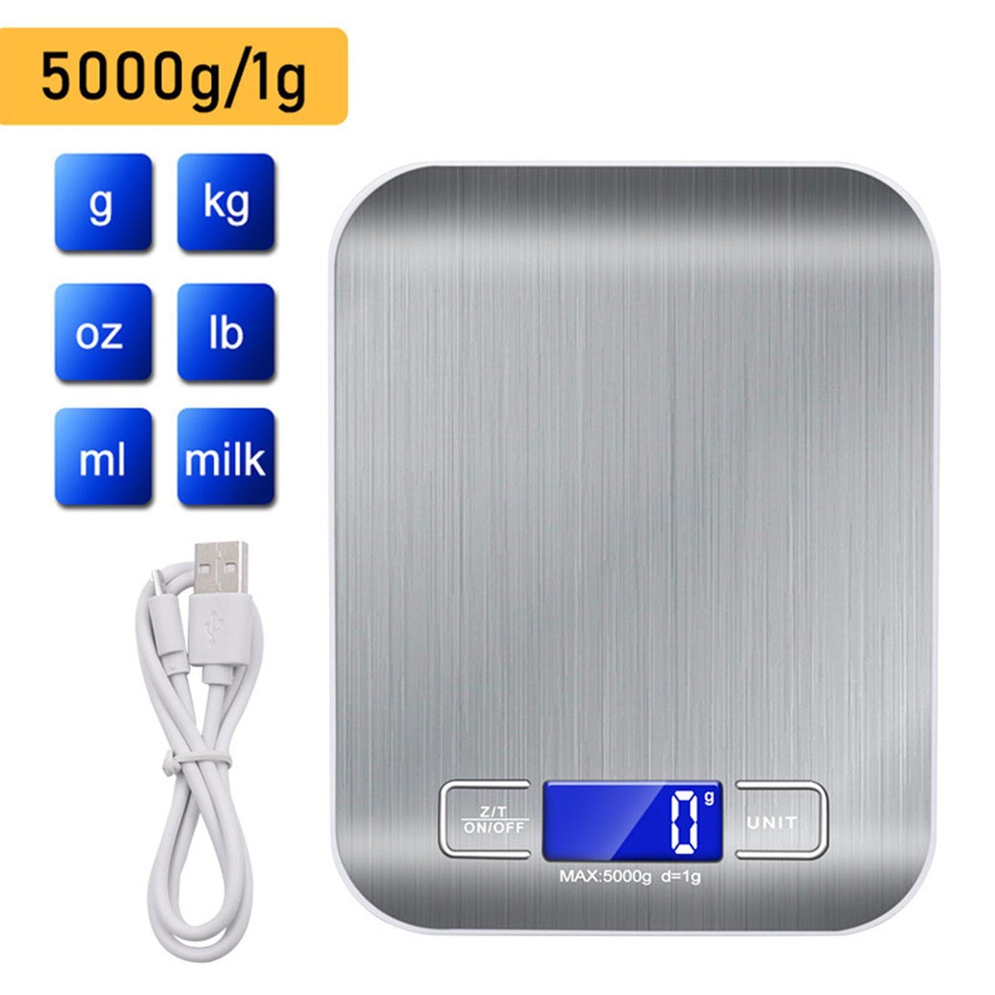 Portable Digital Electronic Kitchen Food Diet Postal Scale  White 10kg 1g