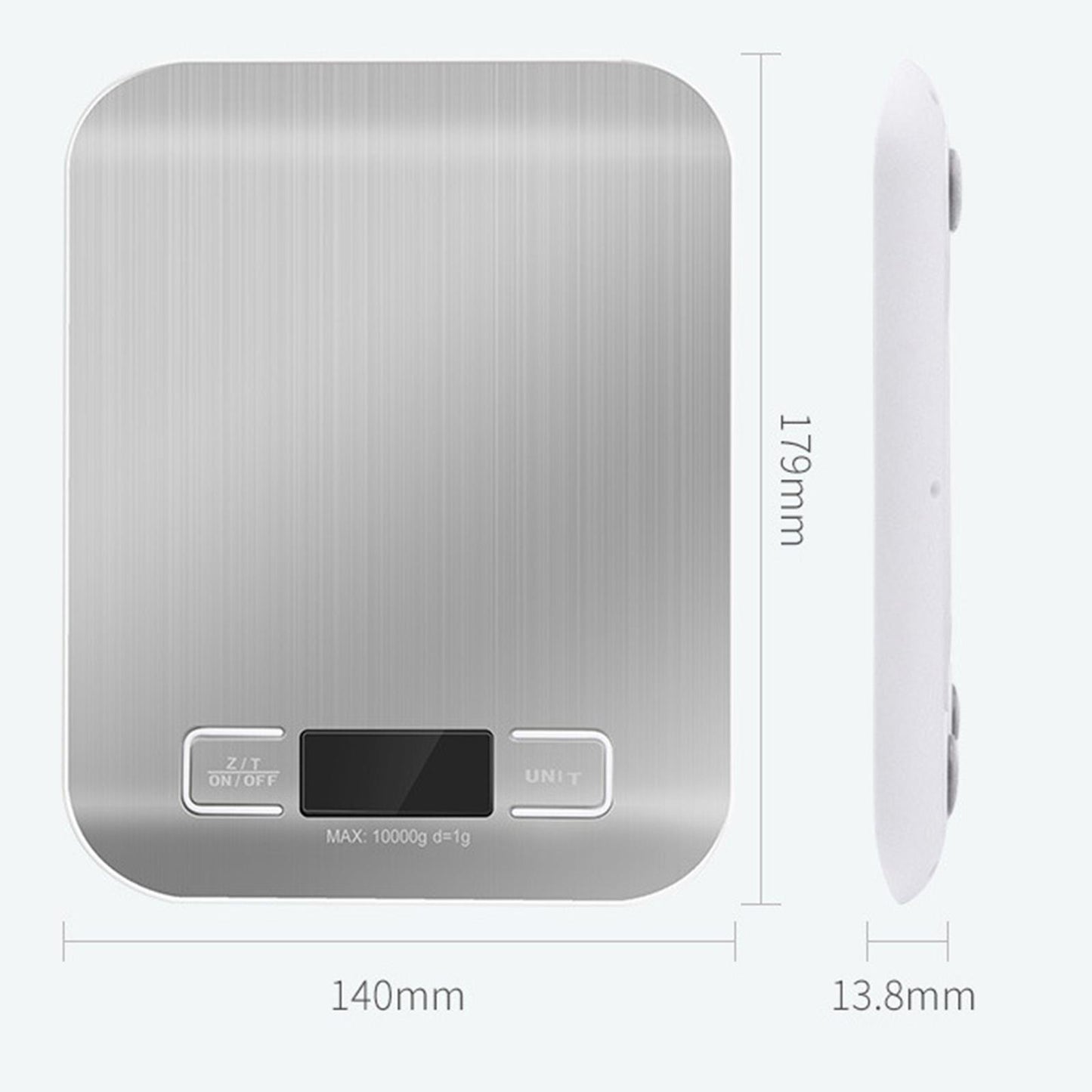 Portable Digital Electronic Kitchen Food Diet Postal Scale  White 10kg 1g
