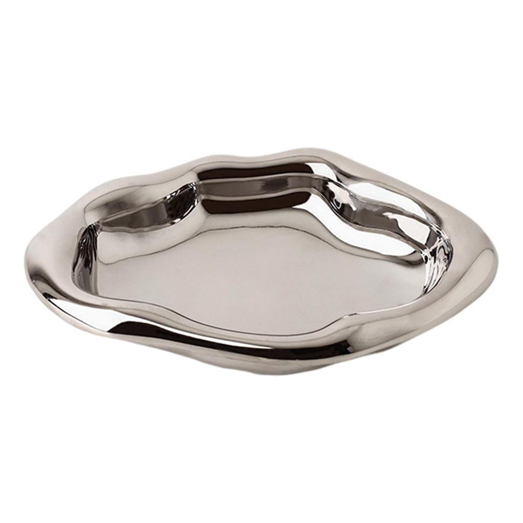Decorative Jewelry Tray Ceramic Household Cake Tray for Table dinner Kitchen Plating Irregular