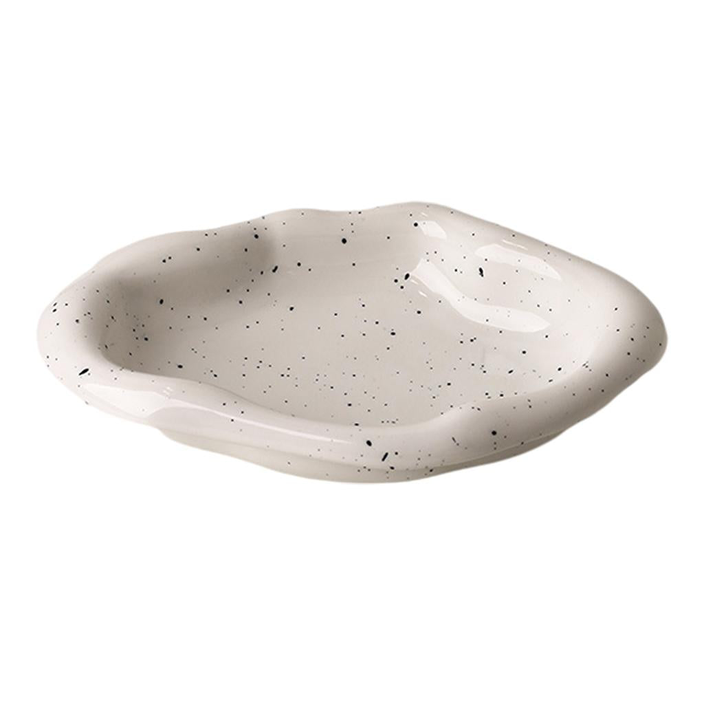 Decorative Jewelry Tray Ceramic Household Cake Tray for Table dinner Kitchen Irregular