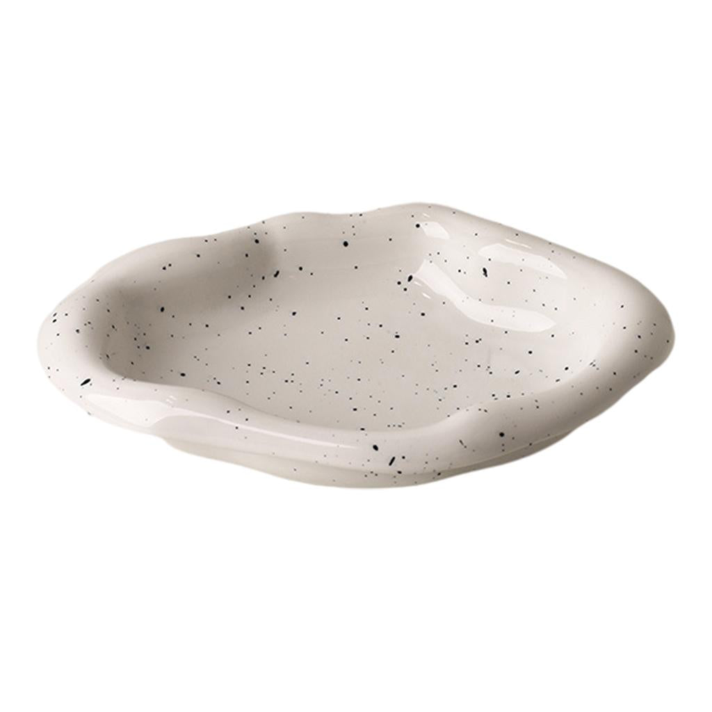Decorative Jewelry Tray Ceramic Household Cake Tray for Table dinner Kitchen Irregular