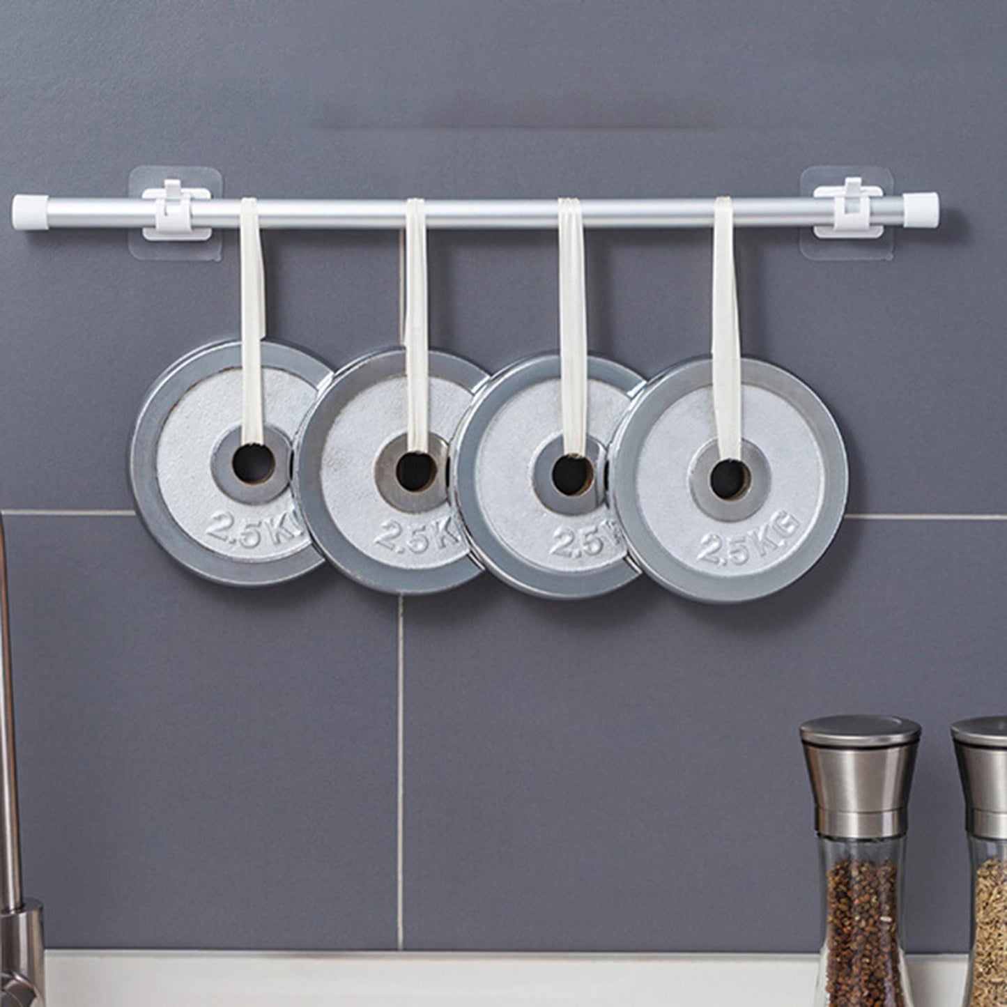 8 PCS Curtain Rod Brackets Holder Drapery Wall Mount Fixed Use White