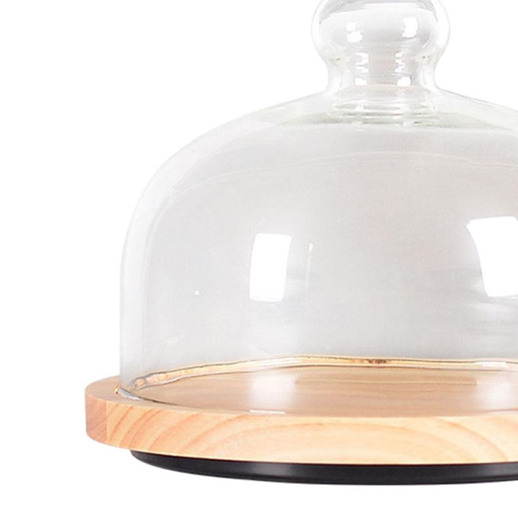 Cake Tray Nordic Round Shape Glass Cover for Baked Goods Bread Festival