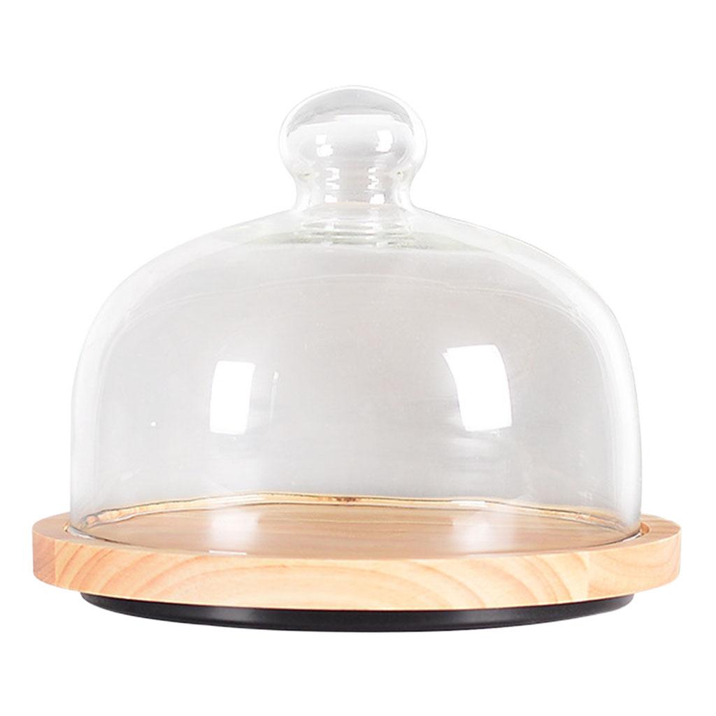 Cake Tray Nordic Round Shape Glass Cover for Baked Goods Bread Festival