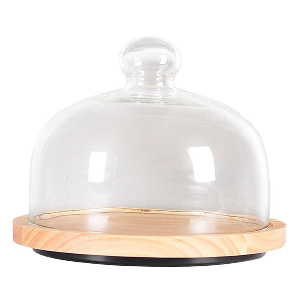 Cake Tray Nordic Round Shape Glass Cover for Baked Goods Bread Festival