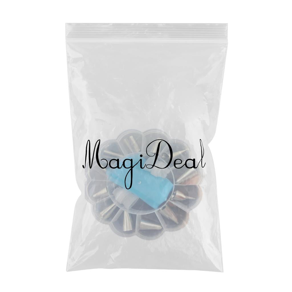 Icing Piping Nozzles Flower Mouth Stainless Steel for Xmas Cake Cream Blue