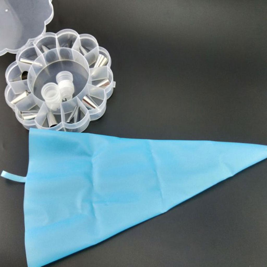 Icing Piping Nozzles Flower Mouth Stainless Steel for Xmas Cake Cream Blue