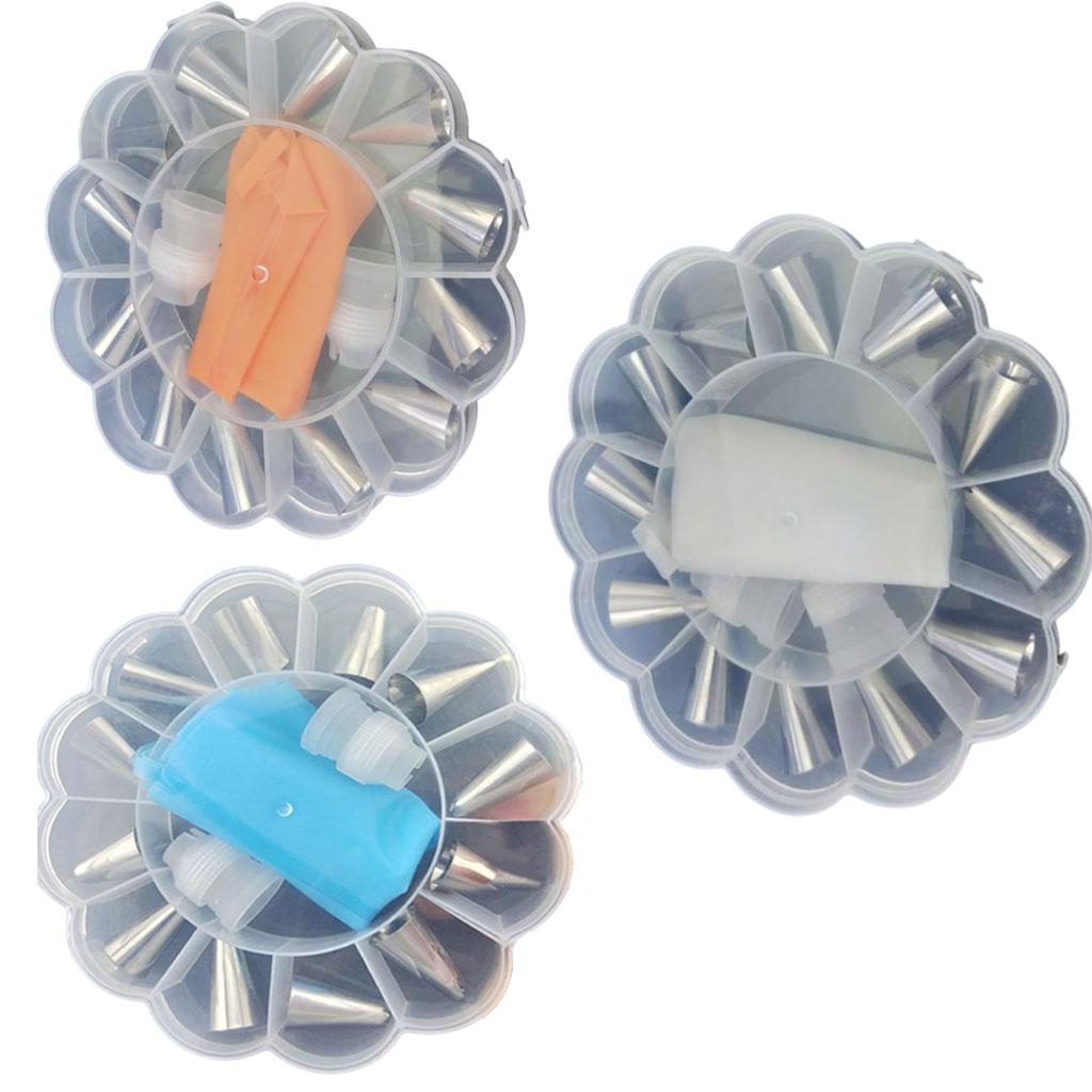 Icing Piping Nozzles Flower Mouth Stainless Steel for Xmas Cake Cream Blue