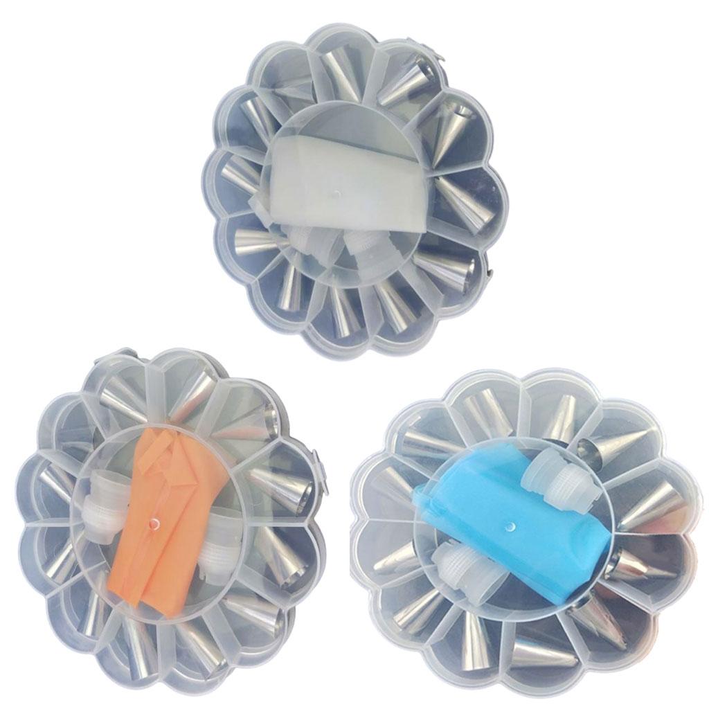 Icing Piping Nozzles Flower Mouth Stainless Steel for Xmas Cake Cream Blue