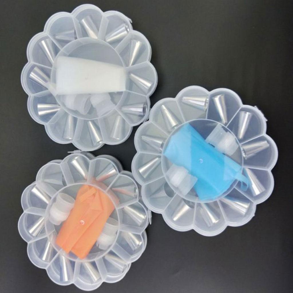 Icing Piping Nozzles Flower Mouth Stainless Steel for Xmas Cake Cream Blue