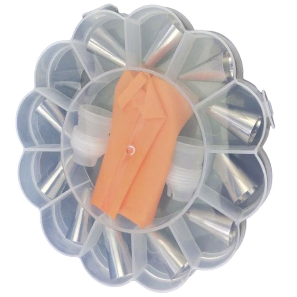 Icing Piping Nozzles Flower Mouth Stainless Steel for Xmas Cake Cream Orange