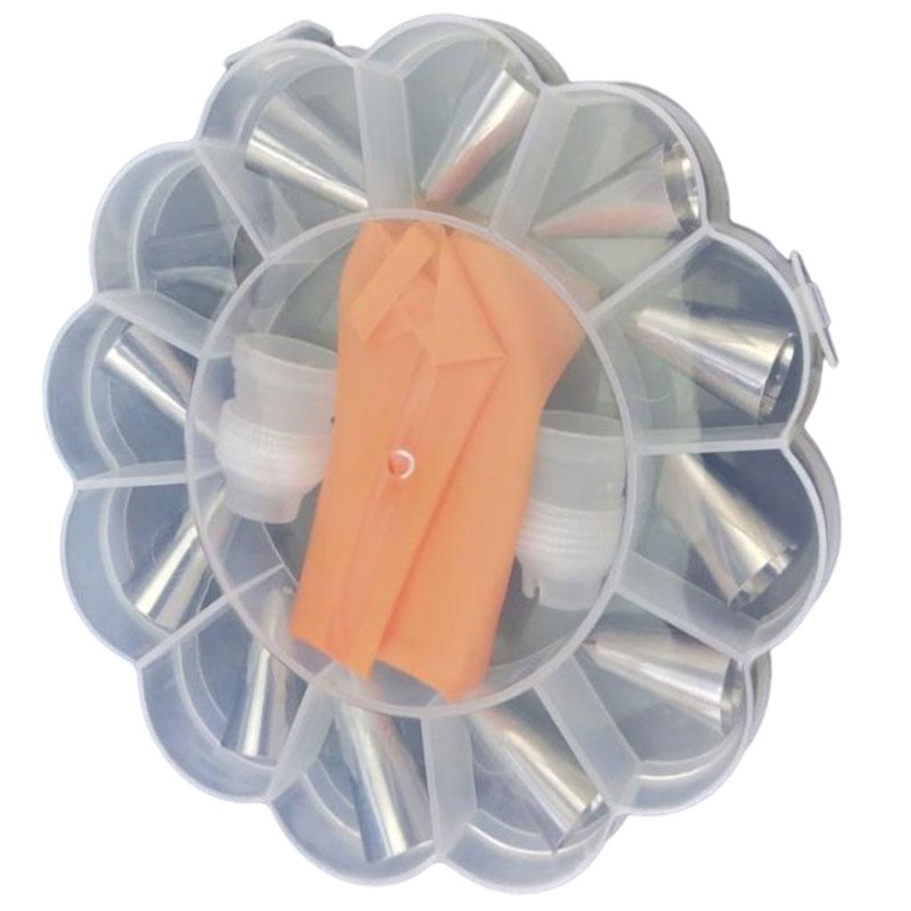Icing Piping Nozzles Flower Mouth Stainless Steel for Xmas Cake Cream Orange