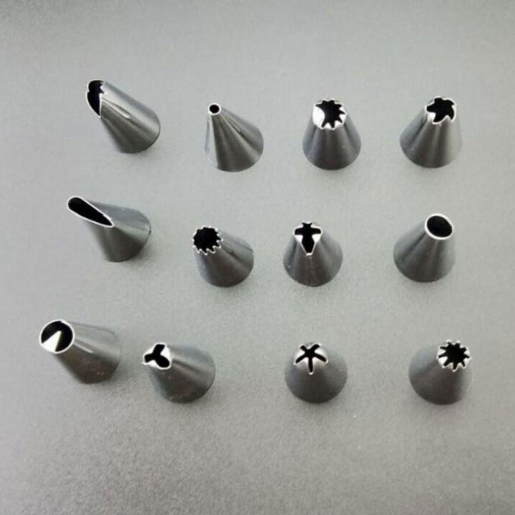 Icing Piping Nozzles Flower Mouth Stainless Steel for Xmas Cake Cream White