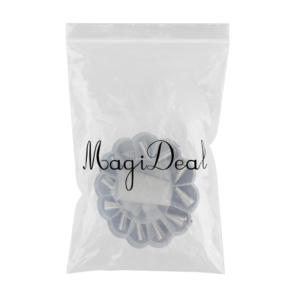 Icing Piping Nozzles Flower Mouth Stainless Steel for Xmas Cake Cream White