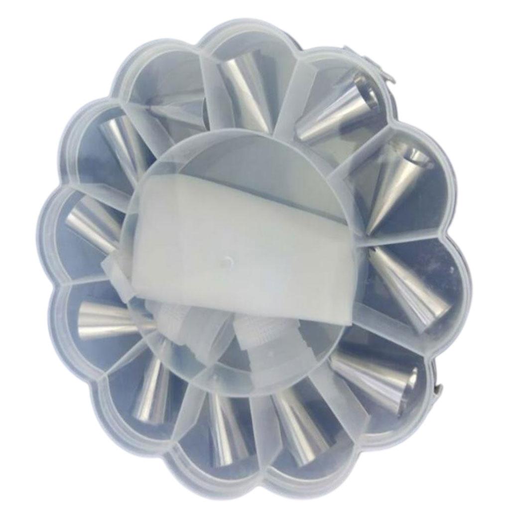 Icing Piping Nozzles Flower Mouth Stainless Steel for Xmas Cake Cream White