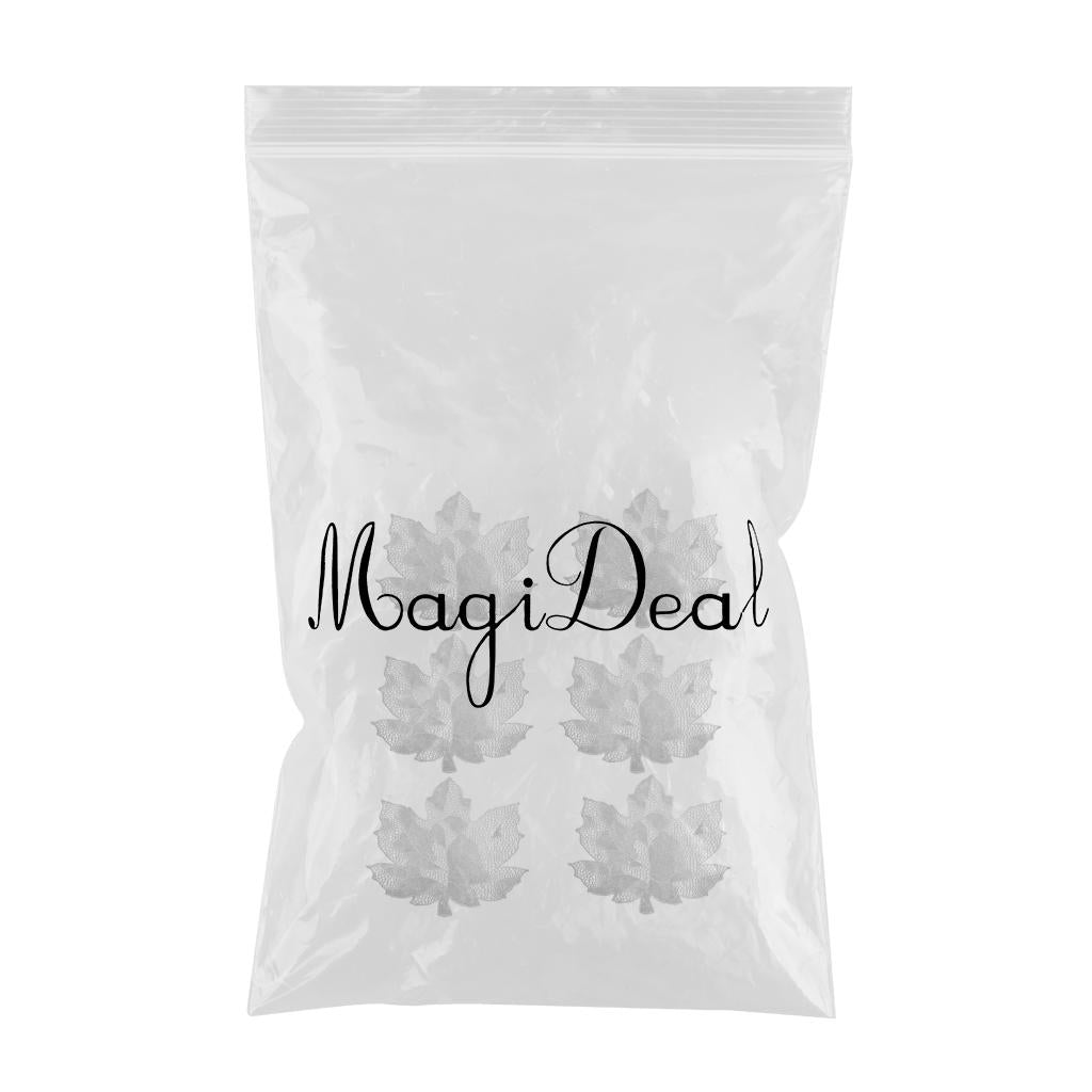 6Pcs Non-Slip Maple Leaf Placemat Table Decoration for Home Kitchen Durable Silver