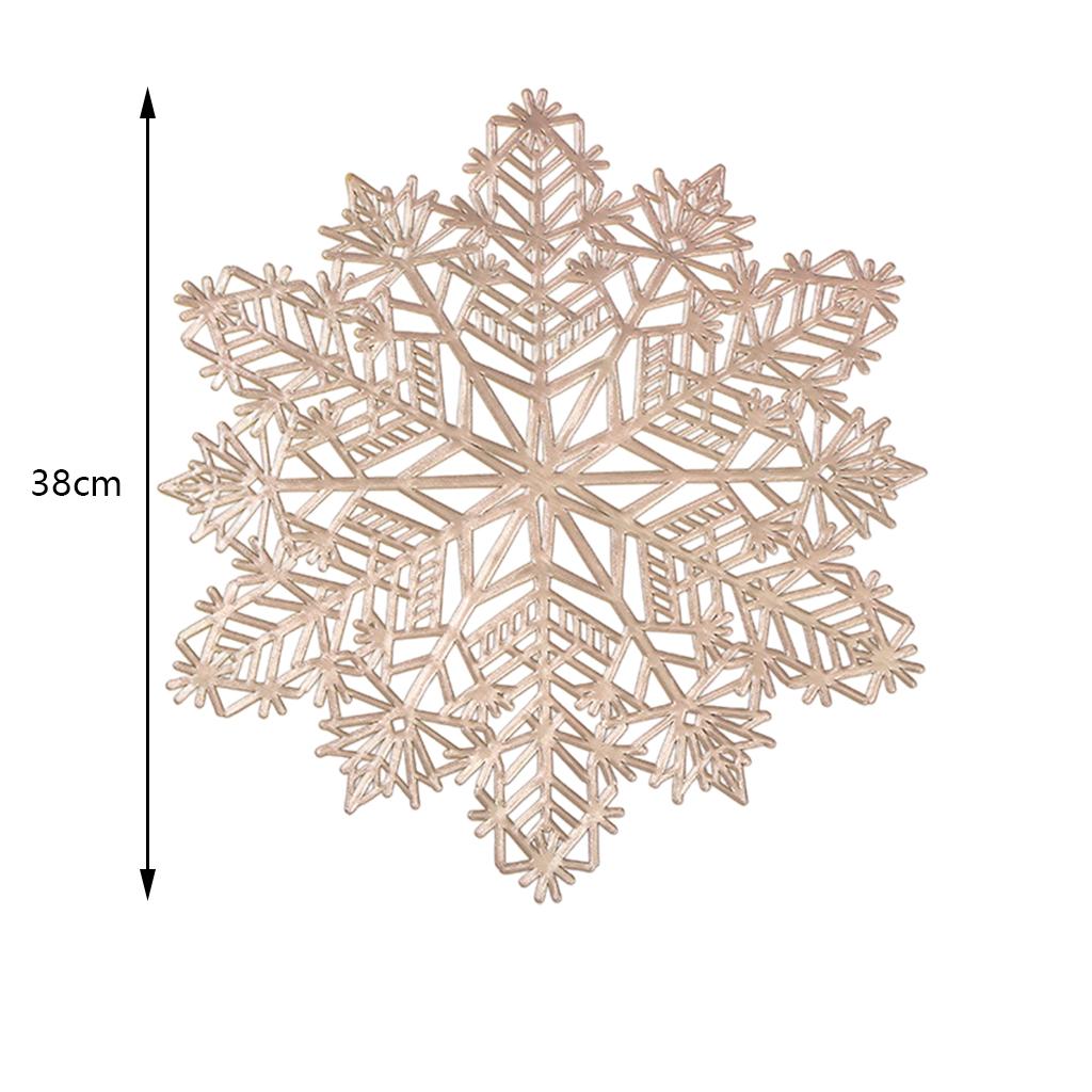 6Pcs Hollow Dining Table Placemat Anti-Scalding for Wedding Halloween Dining gold