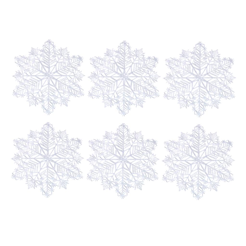 6Pcs Hollow Dining Table Placemat Anti-Scalding for Wedding Halloween Dining silver