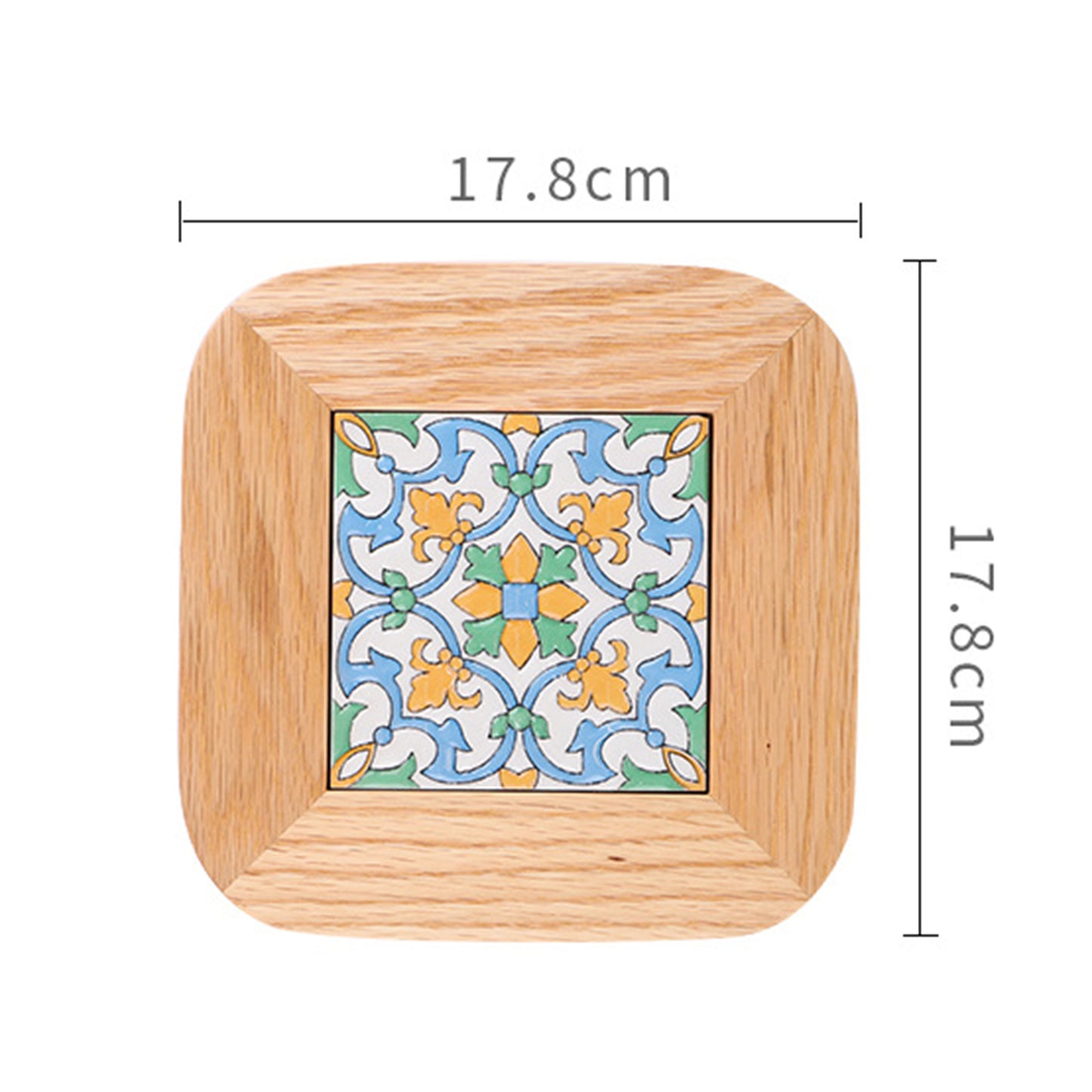 Plate Pad Wooden Cup Coaster Insulation Pads for Kitchen Table Dinning Room Type A