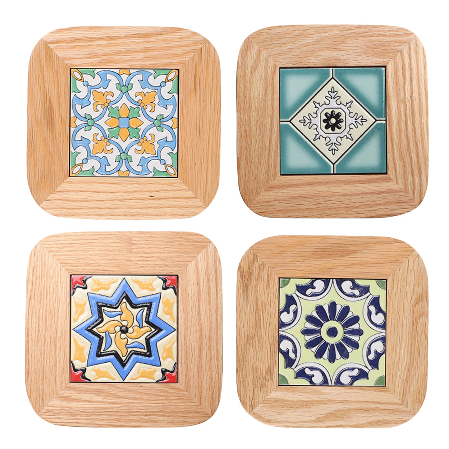Plate Pad Wooden Cup Coaster Insulation Pads for Kitchen Table Dinning Room Type A