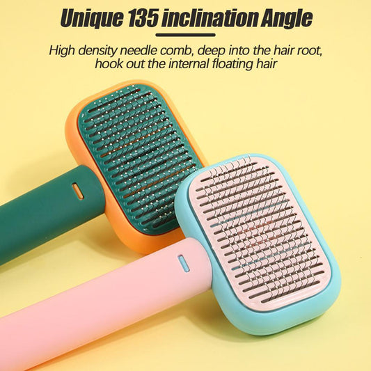 Pet Grooming Brush Easily Cleaning Undercoat Tangled Gm Dogs blue pink